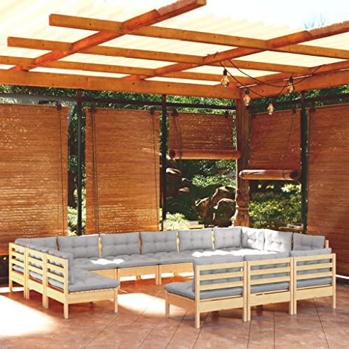FUDUGEHMIOFWFJJ Gartenbank 112 cm Massivholz Teak mit Taupe Polsterauflage, Outdoor Gartenmöbel Set für Terrasse Balkon Garten, Wetterfest & Langlebig, Bequeme Sitzbank von FUDUGEHMIOFWFJJ