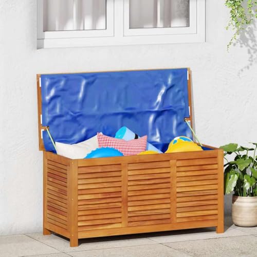 FUDUGEHMIOFWFJJ Gartenbank mit Kissen Schwarz 2-Sitzer Poly Rattan Akazie Holz Outdoor Gartenmöbel Set für Terrasse Balkon Garten Relax Komfortabel Wetterfest von FUDUGEHMIOFWFJJ