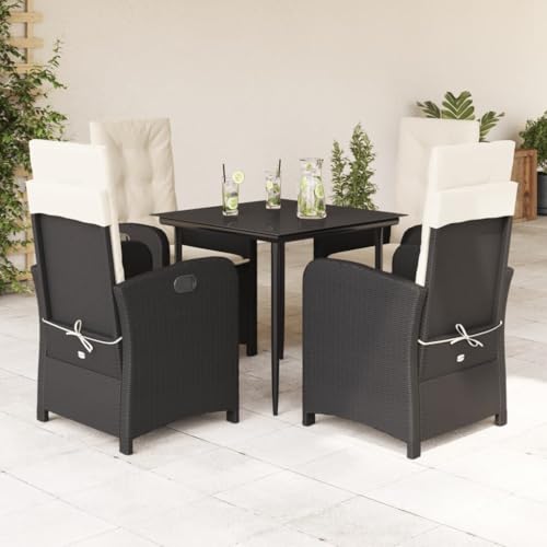 FUDUGEHMIOFWFJJ Gartensessel mit Fußteil 2 Stück, Verstellbarer Lounge Sessel aus Braunem Poly Rattan, Bequemer Gartenstuhl für Terrasse und Balkon, Wetterfest & Stabil von FUDUGEHMIOFWFJJ