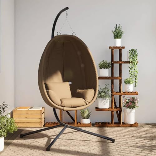 FUDUGEHMIOFWFJJ Gartenstühle 6 STK. Klappbar Beige Outdoor Gartenmöbel Set aus Massivholz Akazie, Faltbar und Leicht für Terrasse, Balkon, Camping von FUDUGEHMIOFWFJJ