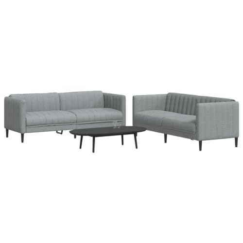 FUDUGEHMIOFWFJJ Gartenstühle mit Kissen 2 STK. Grau Poly Rattan Outdoor Gartenmöbel Set, Wetterfest & Bequem mit Polster, Lounge Sessel für Terrasse Balkon Garten von FUDUGEHMIOFWFJJ