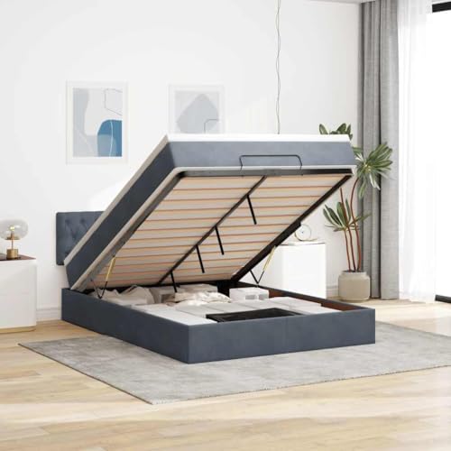 FUDUGEHMIOFWFJJ Metall holzbett betten, bettrahmen & lattenroste klappbett betteOttoman-Bett mit Matratzen & LED Dunkelblau 200x200 cm SamtGeeignet für Schlafzimmer FUDUGEHMIOFWFJJ Metall holzbett betten, bettrahmen & lattenroste klappbett betteOttoman-Bett mit Matratzen & LED Dunkelblau 200x200 cm SamtGeeignet für Schlafzimmer von FUDUGEHMIOFWFJJ