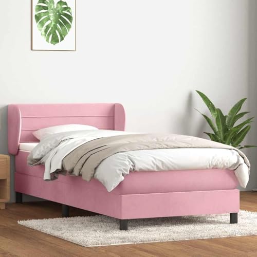 FUDUGEHMIOFWFJJ Metall holzbett klappbett bettgestell Bed frameBett mit Matratze Schwarz 180x200 cm StoffGeeignet für Schlafzimmer von FUDUGEHMIOFWFJJ