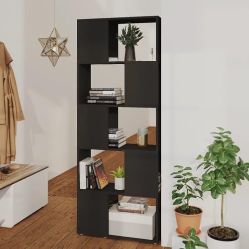 FUDUGEHMIOFWFJJ Modern Bücherregal TV-Schrank Betongrau 36x30x114 cm Holzwerkstoff - Space Saving Storage Unit for Living Room & Bedroom, Sturdy Bookshelf with Adjustable Shelves, Easy Assembly von FUDUGEHMIOFWFJJ