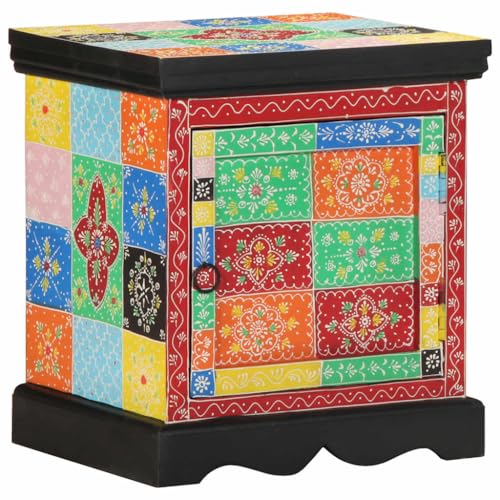FUDUGEHMIOFWFJJ Multicolor Nightstand 40x35x45 cm Solid Wood Mango Bedside Table with Storage Shelf for Bedroom Living Room Modern Furniture FUDUGEHMIOFWFJJ Multicolor Nightstand 40x35x45 cm Solid Wood Mango Bedside Table with Storage Shelf for Bedroom Living Room Modern Furniture von FUDUGEHMIOFWFJJ
