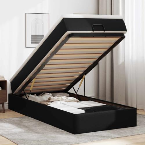 FUDUGEHMIOFWFJJ Nachttisch Braun Eichen-Optik 40x31x50 cm Holzwerkstoff Metall Beistelltisch Nachttisch mit Schublade Schlafzimmer Kommode Stauraum Möbel von FUDUGEHMIOFWFJJ