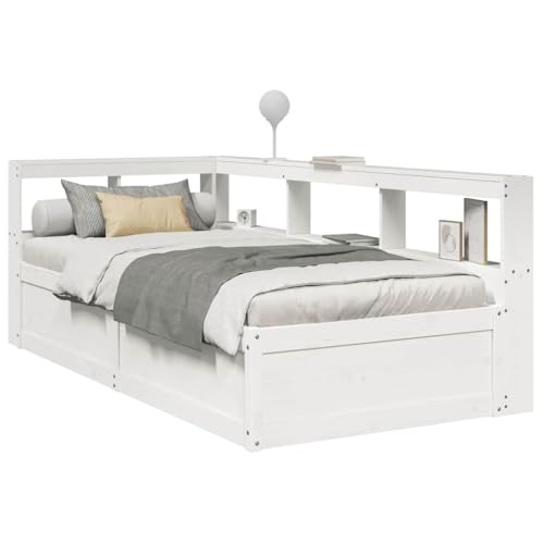 FUDUGEHMIOFWFJJ Nachttische 2 STK Braun Massivholz Mango Nachttisch Set 40x33x46 cm Schlafzimmer Kommode Beistelltisch mit Schublade Stauraum von FUDUGEHMIOFWFJJ