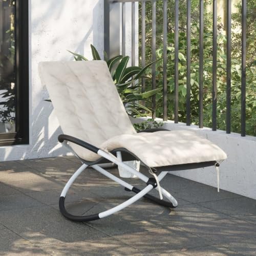 FUDUGEHMIOFWFJJ Premium Sun Lounger with Adjustable Roof & Side Table, Gray Poly Rattan Outdoor Daybed for Patio Garden Poolside, Comfortable Waterproof Lounge Chair von FUDUGEHMIOFWFJJ