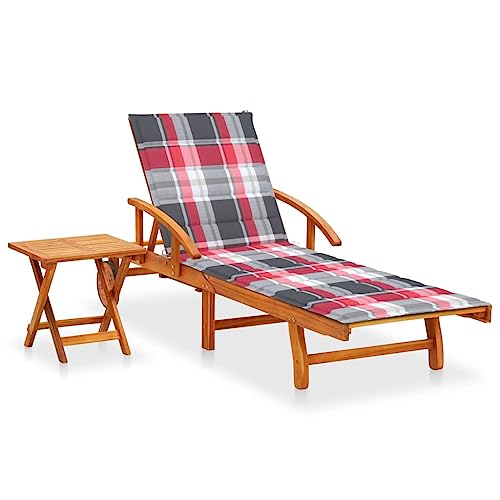 FUDUGEHMIOFWFJJ Sonnenliege mit Auflage Akazie Massivholz - Premium Sun Lounger with Cushion, Solid Acacia Wood Outdoor Lounge Chair for Poolside, Beach, Garden Comfortable & Durable Patio Furniture FUDUGEHMIOFWFJJ Sonnenliege mit Auflage Akazie Massivholz - Premium Sun Lounger with Cushion, Solid Acacia Wood Outdoor Lounge Chair for Poolside, Beach, Garden Comfortable & Durable Patio Furniture von FUDUGEHMIOFWFJJ