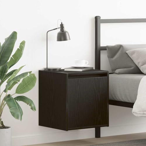 FUDUGEHMIOFWFJJ Wall Mounted Nightstand Brown Oak Look 38x34x40 cm Bedside Table with Storage Shelf Space Saving Design for Bedroom Living Room von FUDUGEHMIOFWFJJ