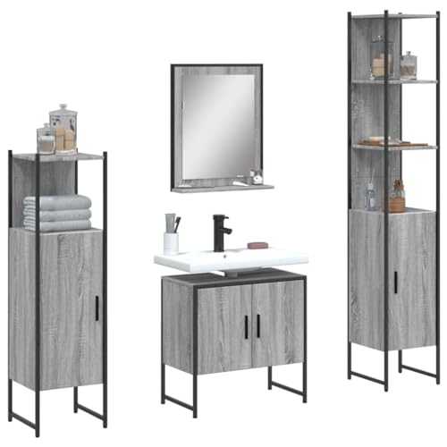 FUDUGEHMIOFWFJJ Wandschränke 2 Stück Schwarz 68x30x20 cm Holzwerkstoff Wall Cabinet Storage Organizer for Kitchen Bathroom Living Room Space Saving von FUDUGEHMIOFWFJJ