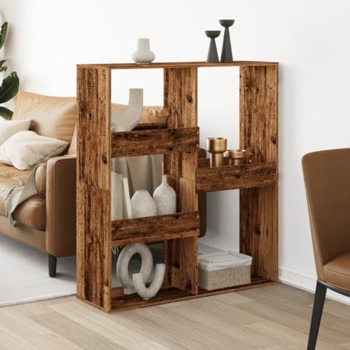 FUDUGEHMIOFWFJJ Wandschrank Schwarz 50x15x100 cm Holzwerkstoff Modern Wall Cabinet Storage Organizer for Bathroom Kitchen Living Room with Adjustable Shelves Easy Installation Space Saving Design von FUDUGEHMIOFWFJJ