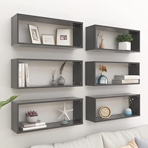 FUDUGEHMIOFWFJJ Würfel-Regal 6 Fächer Schwarz 103x30x72,5 cm Stoff Cube Shelf Organizer Modern Storage Unit for Living Room Bedroom Office Home Decor von FUDUGEHMIOFWFJJ