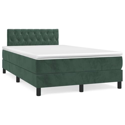 FUDUGEHMIOFWFJJ betten Bed Frame futonbett betteOttoman-Bett mit Matratze & LEDs Dunkelblau 160x200 cm SamtGeeignet für Schlafzimmer von FUDUGEHMIOFWFJJ