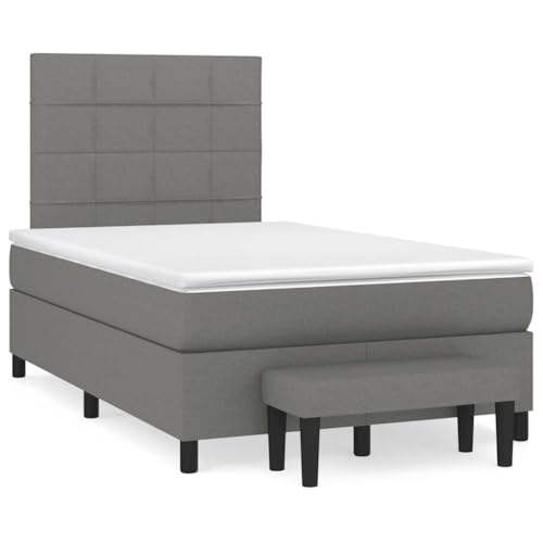 FUDUGEHMIOFWFJJ bettgestell Bed klappbett Ottoman-Bett mit Matratze Dunkelgrau 140x200 cm SamtGeeignet für Schlafzimmer von FUDUGEHMIOFWFJJ