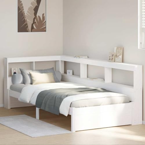 FUDUGEHMIOFWFJJ bettrahmen bettgestell klappbett bedBettgestell ohne Matratze Räuchereiche 100x200 cm HolzwerkstoffGeeignet für Schlafzimmer von FUDUGEHMIOFWFJJ
