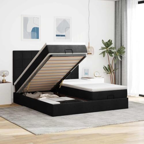 FUDUGEHMIOFWFJJ bettrahmen klappbett futonbettOttoman-Bett mit Matratzen Schwarz 200x200 cm StoffGeeignet für Schlafzimmer FUDUGEHMIOFWFJJ bettrahmen klappbett futonbettOttoman-Bett mit Matratzen Schwarz 200x200 cm StoffGeeignet für Schlafzimmer von FUDUGEHMIOFWFJJ