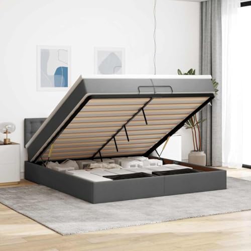 FUDUGEHMIOFWFJJ futonbett Bed Bett Metall holzbettOttoman-Bett mit Matratzen & LEDs Dunkelgrau 160x200 cm StoffGeeignet für Schlafzimmer FUDUGEHMIOFWFJJ futonbett Bed Bett Metall holzbettOttoman-Bett mit Matratzen & LEDs Dunkelgrau 160x200 cm StoffGeeignet für Schlafzimmer von FUDUGEHMIOFWFJJ