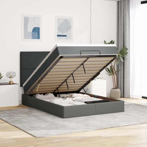 FUDUGEHMIOFWFJJ futonbett bettrahmen Bed Frame bettgestell Ottoman-Bett mit Matratzen Dunkelgrau 180x200 cm SamtGeeignet für Schlafzimmer FUDUGEHMIOFWFJJ futonbett bettrahmen Bed Frame bettgestell Ottoman-Bett mit Matratzen Dunkelgrau 180x200 cm SamtGeeignet für Schlafzimmer von FUDUGEHMIOFWFJJ