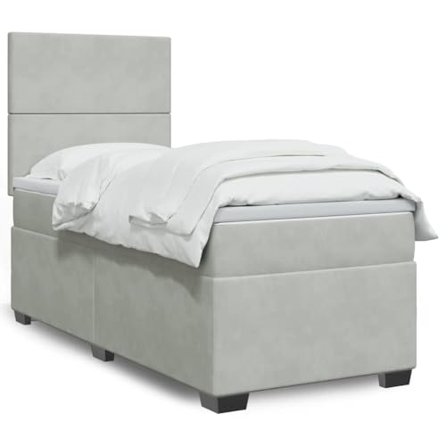 FUDUGEHMIOFWFJJ futonbett klappbett Bed Frame Bett mit matratzeOttoman-Bett mit Matratze Hellgrau 180x200 cm StoffGeeignet für Schlafzimmer von FUDUGEHMIOFWFJJ