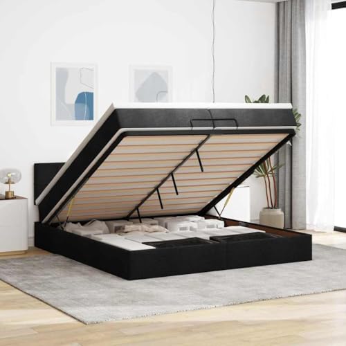 FUDUGEHMIOFWFJJ futonbett kopfteil Bett Bett ohne kopfteil Metall holzbettOttoman-Bett mit Matratzen & LEDs Dunkelgrau 160x200 cm StoffGeeignet für Schlafzimmer FUDUGEHMIOFWFJJ futonbett kopfteil Bett Bett ohne kopfteil Metall holzbettOttoman-Bett mit Matratzen & LEDs Dunkelgrau 160x200 cm StoffGeeignet für Schlafzimmer von FUDUGEHMIOFWFJJ