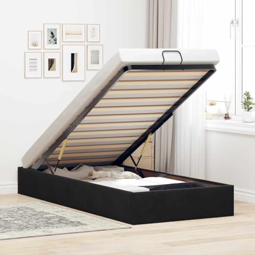 FUDUGEHMIOFWFJJ klappbett bettgestell Bette kopfteil bettMetallbett ohne Matratze Braun Eichen-Optik 160x200 cmGeeignet für Schlafzimmer von FUDUGEHMIOFWFJJ