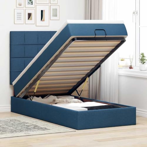 FUDUGEHMIOFWFJJ kopfteil Bett bettgestell klappbett betteOttoman-Bett mit Matratze Dunkelgrau 90x190 cm StoffGeeignet für Schlafzimmer FUDUGEHMIOFWFJJ kopfteil Bett bettgestell klappbett betteOttoman-Bett mit Matratze Dunkelgrau 90x190 cm StoffGeeignet für Schlafzimmer von FUDUGEHMIOFWFJJ