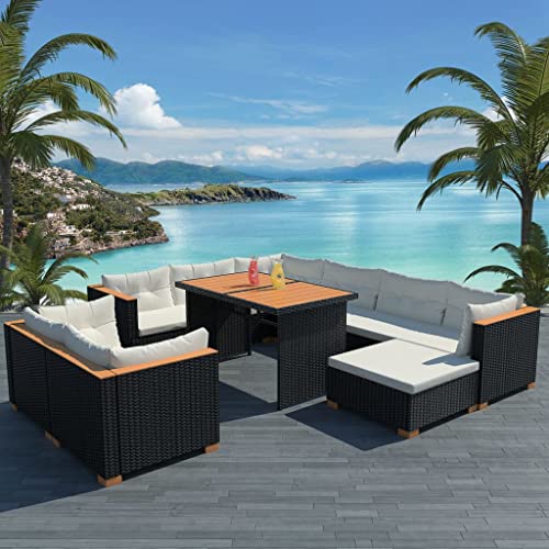 Garden Chair and Stool Set with Cushions, Poly Rattan Furniture Gray, Outdoor Patio Bistro Seating for Balcony, Terrace, Comfortable Weatherproof Lounge Set von FUDUGEHMIOFWFJJ