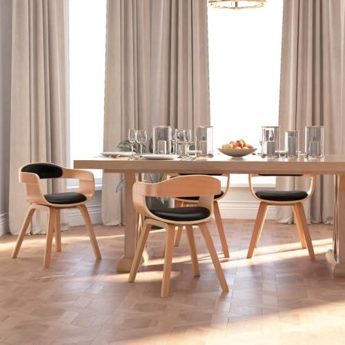 Garden Dining Chairs 4 Pcs with Cushions Solid Wood Acacia Outdoor Patio Furniture Set for Terrace, Balcony and Backyard, Comfortable & Durable von FUDUGEHMIOFWFJJ