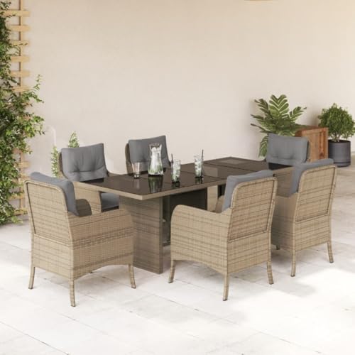 Gartensessel mit Fußteil 2 Stk. Verstellbar Poly Rattan, Lounge Sessel Set Gartenmöbel Outdoor Relaxsessel mit verstellbarer Rückenlehne und Fußstütze, Bequem für Balkon Terrasse Garten von FUDUGEHMIOFWFJJ