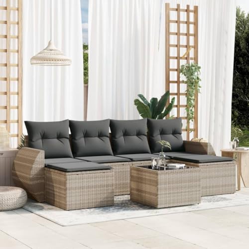 Sun Lounger with Roof and Cushion Gray Poly Rattan Outdoor Daybed Patio Furniture for Garden Poolside Relaxation Comfortable Weatherproof von FUDUGEHMIOFWFJJ