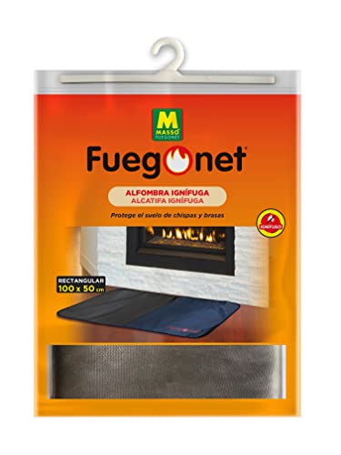 FUEGO NET fuegonet 231437 Teppich, feuerfest, 6.5 x 50 x 6.5 cm, Schwarz von FUEGO NET