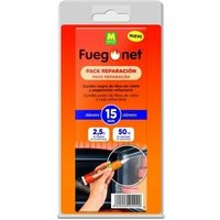 Fuego Net - Fuegonet -Reparaturpack mit Isolierkabel und Klebstoff. Reparieren Sie Schornsteine, Einstze, Йfen und Kessel. 15 mm x 2,5 m + ahesiv 50 von FUEGO NET