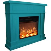 Fuego Roberta Turquesa 1500w Wandkamin Mit Fernbedienungsrahmen Und Türkisfarbenem Brenner von FUEGO