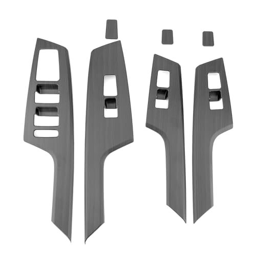 FUEISOF Auto Fensterheber Cover Lift Schaltregler umfasst Trim Abdeckung Für Kia EV6 2021-2024 (Holzmaserung) von FUEISOF