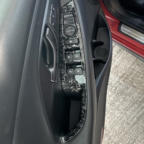 FUEISOF Fensterheber Schalterabdeckung Verkleidung Schalter Taste Panel Zubehör Kompatible mit Hyundai I30 2017-2024 (Geschmiedete) von FUEISOF