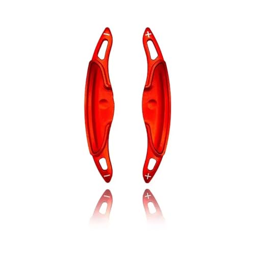 FUEISOFür Hyundai i30 N Kona N I20 N Elantra N Auto Lenkrad Schaltwippe Verlängern Trim Aluminium Rot 2 Stück (links und rechts) von FUEISOF