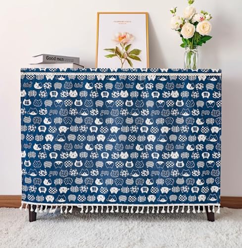 FUELIX Küche Vorhang Schrank Schatten Vorhang Coffee Shop Vorhang Regal Vorhang Unter Waschbecken Regal Kleiderschrank Sichtschutz Vorhang Für Möbel, Schränke, Dekoration,Bücherregale A19,W50*H85cm von FUELIX