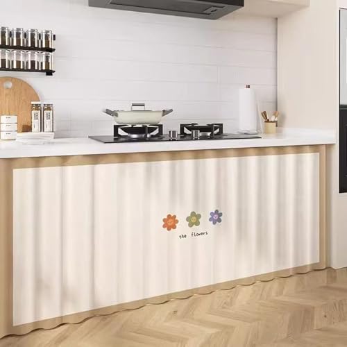 FUELIX Küche Vorhang Schrank Vorhang Fenstervorhang Unter Waschbecken Regal Kleiderschrank Sichtschutz Vorhang Schuhregal Vorhang Staubdichte, Für Küchenschrank Badezimmer F,W130*H60cm von FUELIX