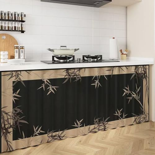 FUELIX Küche Vorhang Schrank Vorhang Fenstervorhang Unter Waschbecken Regal Kleiderschrank Sichtschutz Vorhang Schuhregal Vorhang Staubdichte, Für Küchenschrank Badezimmer N,W130*H60cm FUELIX Küche Vorhang Schrank Vorhang Fenstervorhang Unter Waschbecken Regal Kleiderschrank Sichtschutz Vorhang Schuhregal Vorhang Staubdichte, Für Küchenschrank Badezimmer N,W130*H60cm von FUELIX