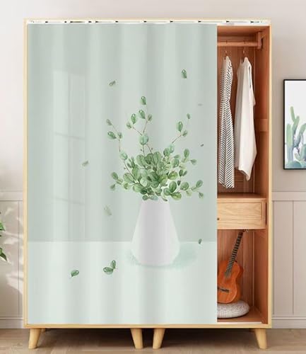 FUELIX Küche Vorhang Schranktür Vorhang Schrankvorhänge Für Küche, Kleiderschrank, Badezimmer, Staubdichter Vorhang Für Regale, Wandpaneele, Hängende Tür, Bücherregale H,W50cm*H140cm von FUELIX