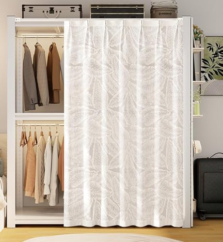 FUELIX Schrankvorhang, Staubdichter Privatsphäre Regal Vorhang Für Kleiderschränke Schuhschränke Spülmaschinenschränke, Schranktür Vorhang Schuhregal Vorhang Mit Flüsterschiene A,W120cmxH180cm FUELIX Schrankvorhang, Staubdichter Privatsphäre Regal Vorhang Für Kleiderschränke Schuhschränke Spülmaschinenschränke, Schranktür Vorhang Schuhregal Vorhang Mit Flüsterschiene A,W120cmxH180cm von FUELIX