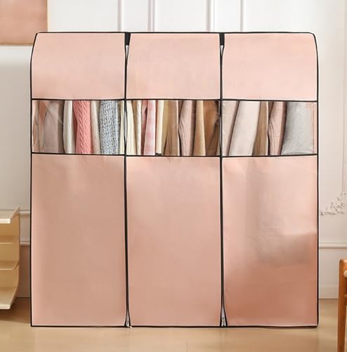 Kleiderständer Abdeckung Aus Vliesstoff, Kleidersäcke Mottensicher Schutzhülle Kleiderstange Kleiderhülle Für Den Kleiderschrank Mit Reißverschluss, Transparentem Fenster B,100 * 50 * 180 von FUELIX