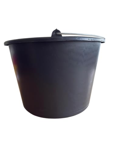 Profi Baueimer 12L Schwarz mit Liter-Skala Robuster Maurerkübel für Zement, Mörtel, Wasser & Mehr Ideal für BAU, Garten, Haushalt & Landwirtschaft von FÜNDIG