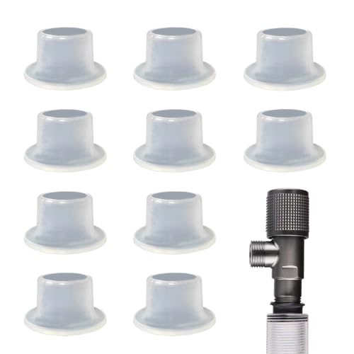 10 PCS Faucet Leak Proof Sealing Gasket, Wasserhahn Anschluss Dichtungsringe, Gummidichtung, Robuste Schlauchdichtung, Gummirohrdichtung, Tropfschutz (Weiß) von FUFRE