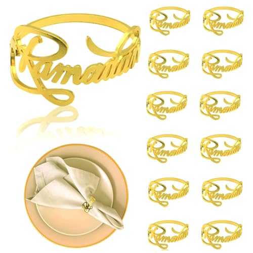 12 Stück Serviettenschnallen Ramadan Deko Gold Serviettenschnallen Ramadan Mubarak Dekoration Metall Serviettenschnallen Set Ramadan Dekoration Serviettenschnallen Ramadan Deko Tisch für Islam Deko von FUFRE