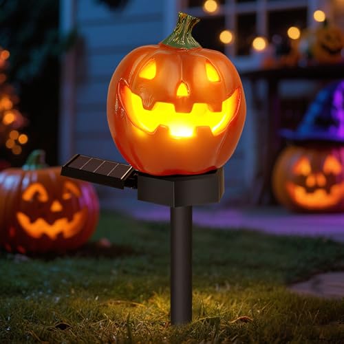 FUFRE Halloween Solarlampen Kürbis für Außen Garten, Halloween Deko Kürbis Solarleuchten für Außen, Helloween Kürbisse Solar laterne, Wasserdicht Kürbisse Solarlampe für Outdoor Hof Rasen FUFRE Halloween Solarlampen Kürbis für Außen Garten, Halloween Deko Kürbis Solarleuchten für Außen, Helloween Kürbisse Solar laterne, Wasserdicht Kürbisse Solarlampe für Outdoor Hof Rasen von FUFRE