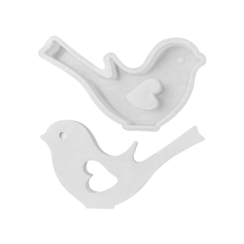 FUFRE Silikonform Vogel, Silikon Gießform, 3D Vogel Silikonformen Gießformen Frühling Für Tortendeko, Schokolade, Seife, Sojawachs Kerzen, Handwerk Dekoration (groß) von FUFRE