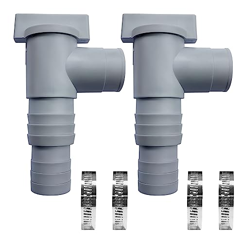 FUFRE Wartungs- / Absperrhahn für Pools mit 32mm Schlauchanschluss und Schlauchschelle, Brandneues Upgrade ohne Wasseraustritt Kolbenventil Poolteile und Zubehör für Intex Bestway (2PCS) von FUFRE