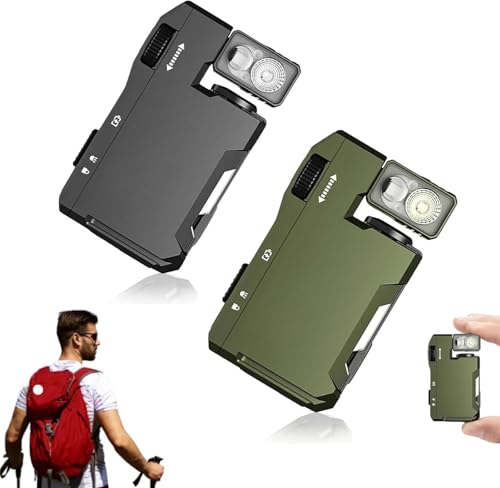 G5 EDC Taschenlampe 400 Lumens, G5 Aufladbar EDC Flashlight, Tragbar Flache Mini Taschenlampe mit 3 Modi, IP68 Wasserdicht Magnetische LED Taschenlampen für Notfall und Tägliche Verwendung (2PCS) von FUFRE